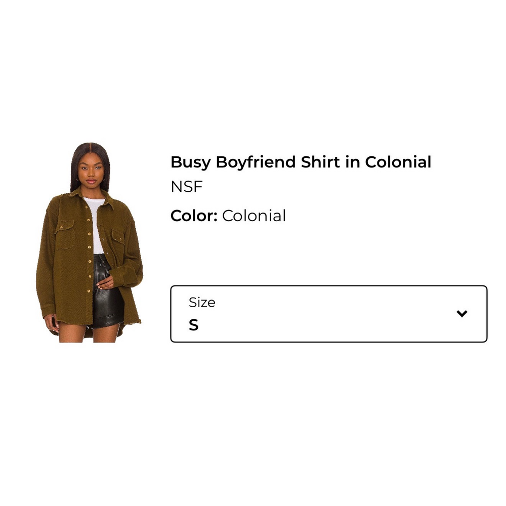Nsf, User: repip501@gmail.com NSF Boyfriend Shacket in Green - Picture 2 of 3